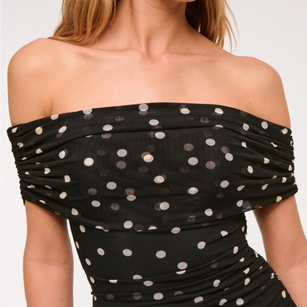 Abercrombie & Fitch Black and White Polka Dot Dress